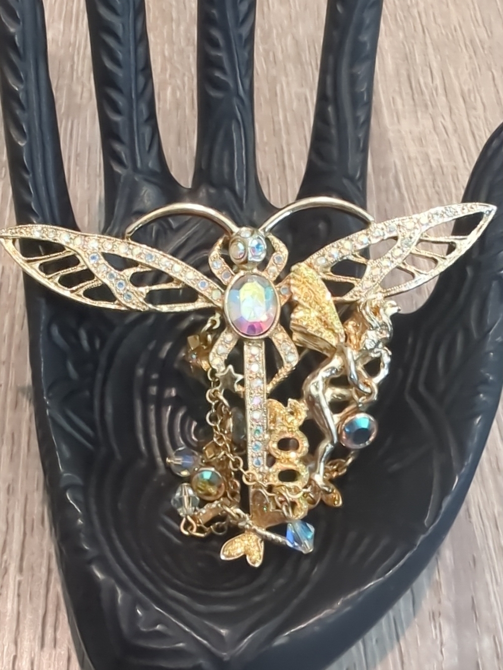 Vintage Kirks Folly Dragon Fly Fairy Millennium Collection Brooch RARE
